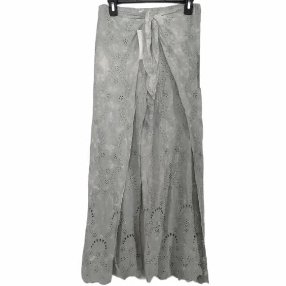 Young Fabulous & Broke Mint Eyelet Wide Leg Pants - Picture 3 of 12